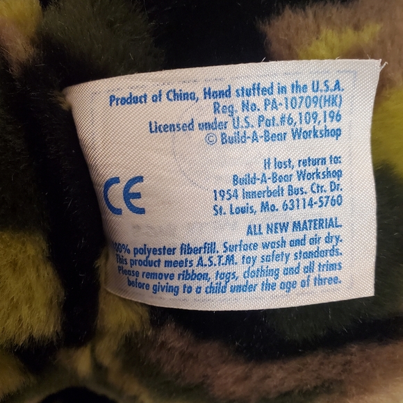 Camo build a bear teddy - Picture 8 of 9